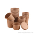 Biodegradable disposable paper bowl takeaway soup container